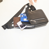 Top Layer Cowhide Leather Sling Bag Waterproof Casual Daypack Shoulder Chest Crossbody Bag For Men