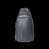 Genuine Leather Sling Bag for Men and Women Crossbody Small Chest Travel Daypack Black