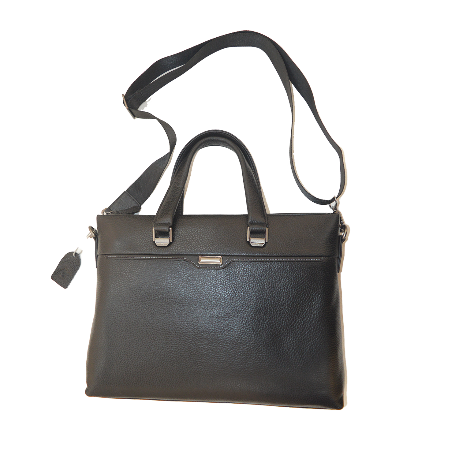 Minimalist Genuine Leather Crossbody Shoulder Bags Briefcase Business Laptop Bag with Adjustable Strap
