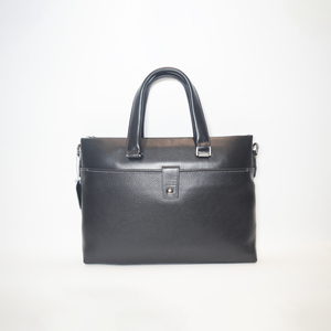Full Grain Cow Leather Portable Briefcase Bag Laptop Leather Business Bag with Magnetic Snap
