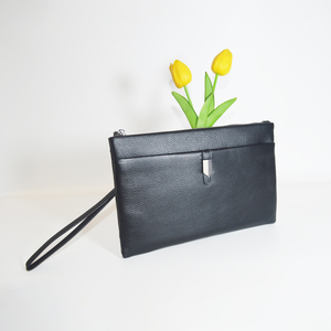 Men Clutch Bag Long Wallet Purse Card Holder Case Business Clutch Handbag with Pocket and Card Slots 