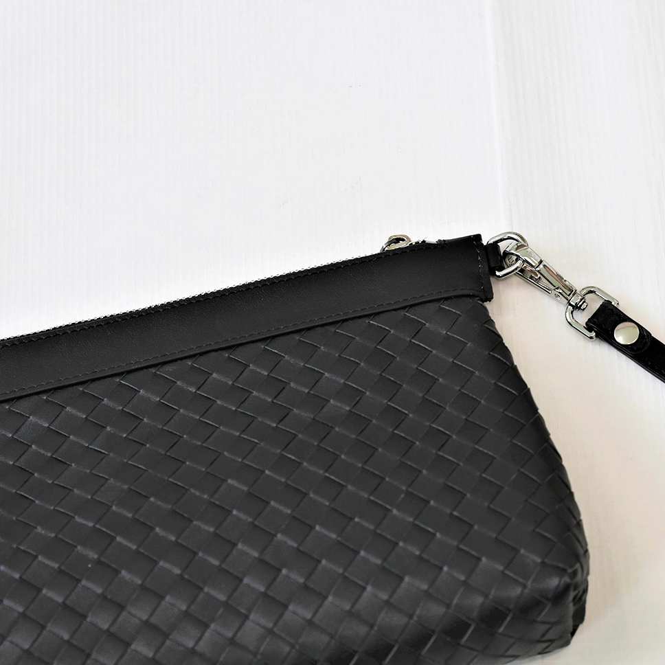 Soft Genuine Leather Weave Handbag Purse Wrist Bag Work Shopping Travel Daily