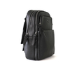 Quality Ladies/Unisex Soft Black Leather Backpack with Front Compartment