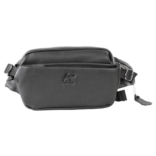 Genuine Leather Fanny Pack/Waist Bag/Organizer with Multiple Pockets Adjustable Belt