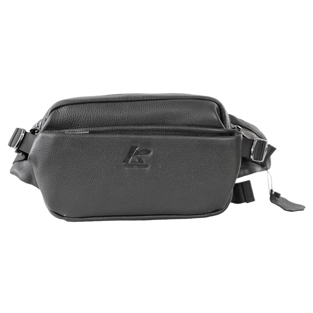 Genuine Leather Fanny Pack/Waist Bag/Organizer with Multiple Pockets Adjustable Belt
