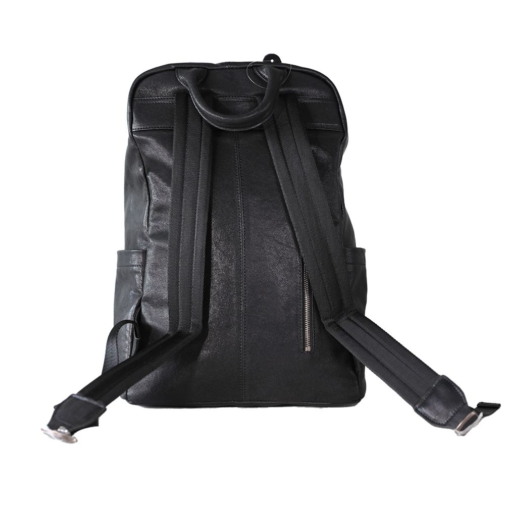 Rivet Finish Black Sheepskin Backpack