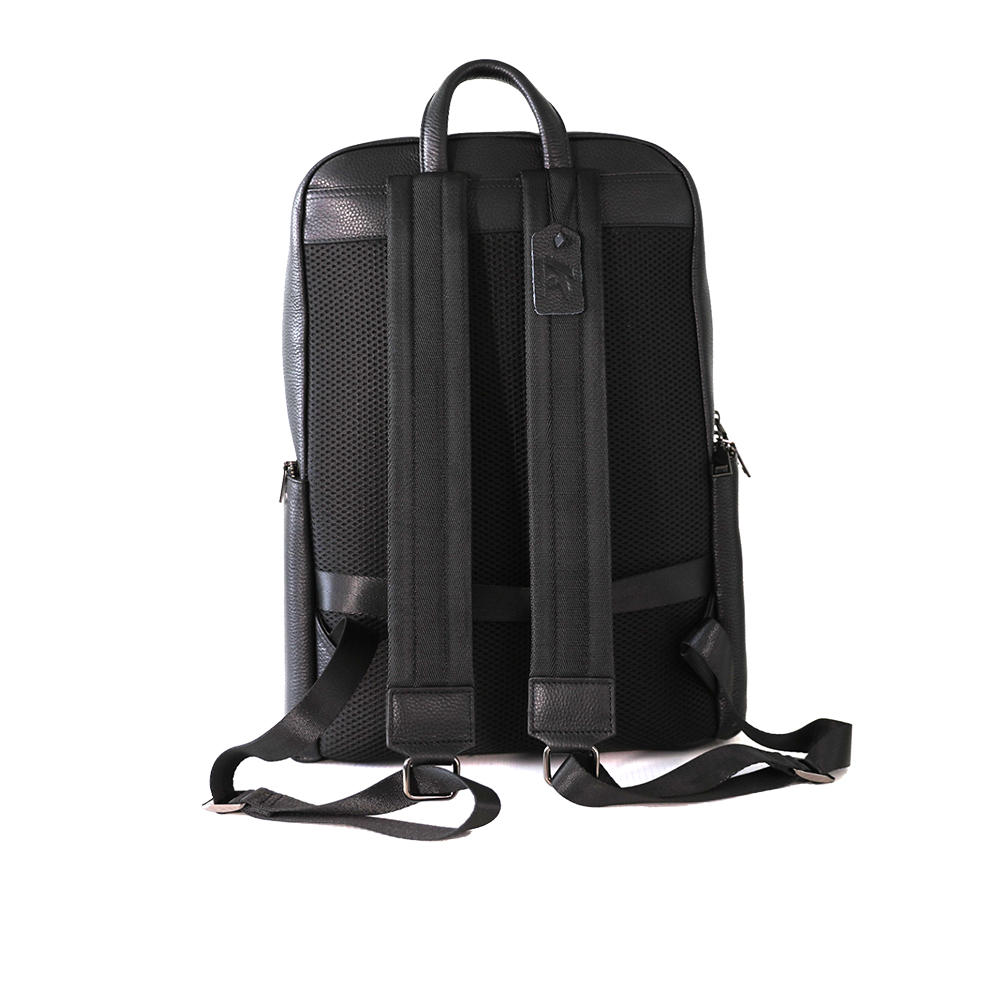 Hot Sale Unisex Black Leather Backpack