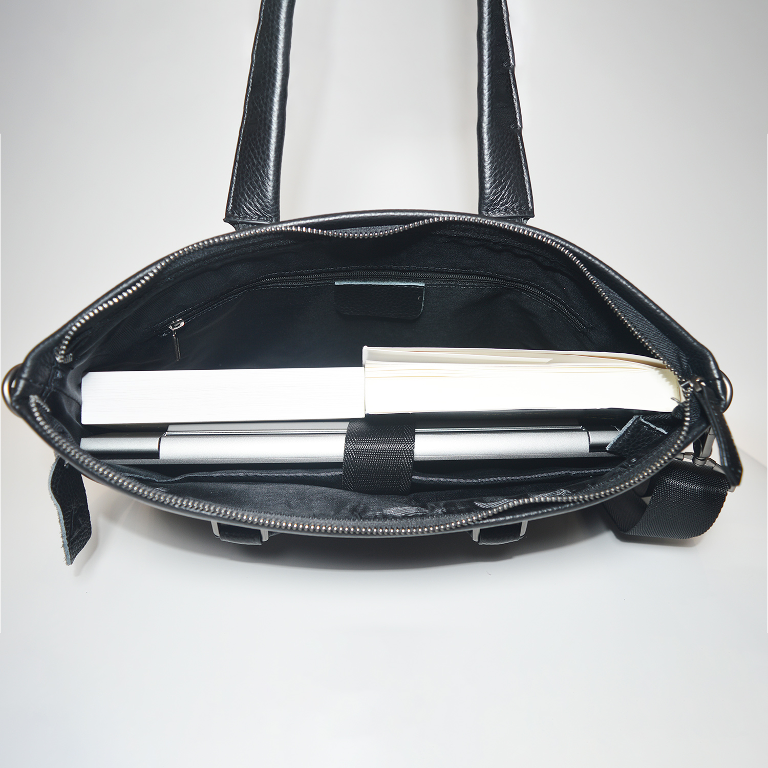Minimalist Genuine Leather Crossbody Shoulder Bags Briefcase Business Laptop Bag with Adjustable Strap