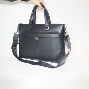 Genuine Leather Men's Bag Briefcases Laptop Crossbody Briefcase Business Bag