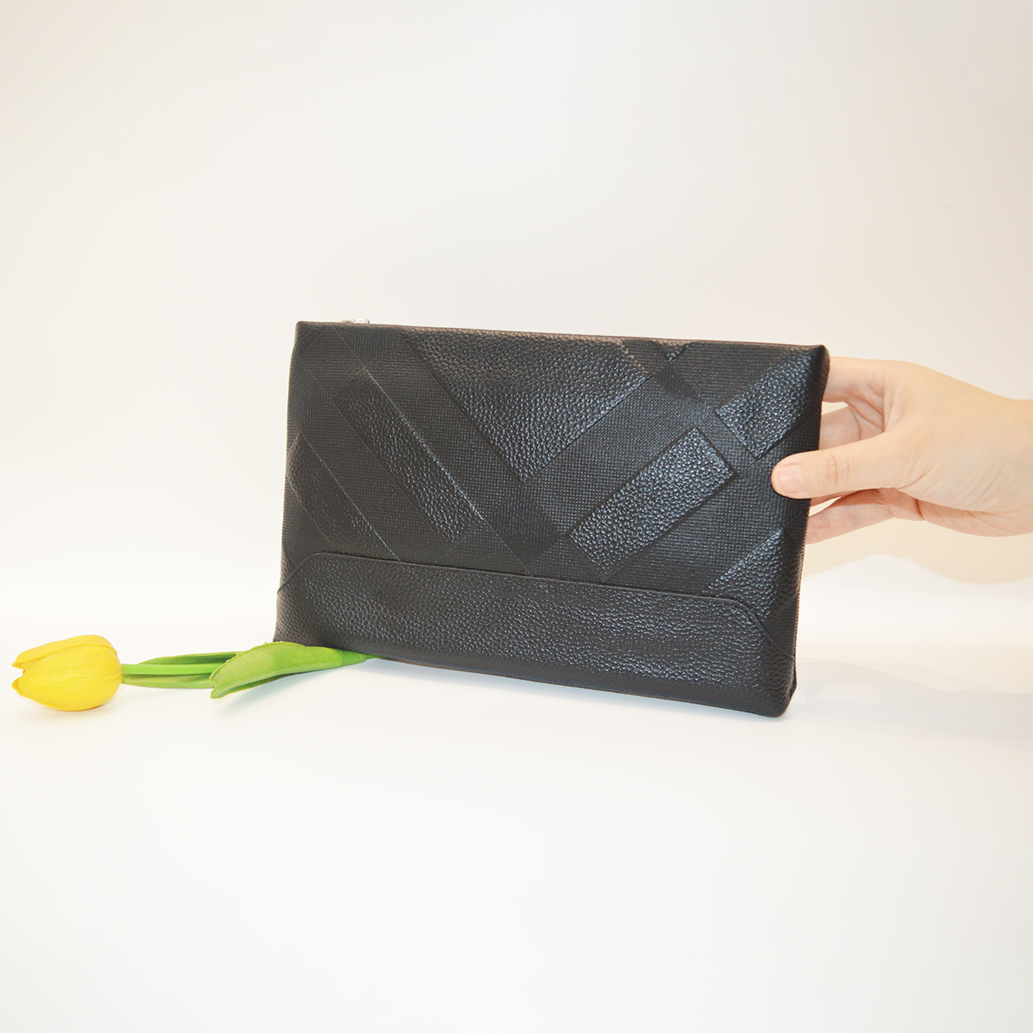 Women Retro Clutch Purse Business Wallet Phone Holder Handbag Wrist Wallet Zipper Purse