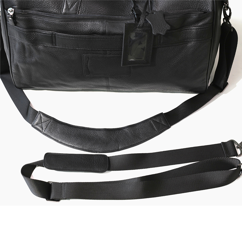 Leather Travel Bag with Adjustable Shoulder Strap
