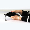Soft Lightweight Genuine Leather Wallet Handbag with Chain Handle