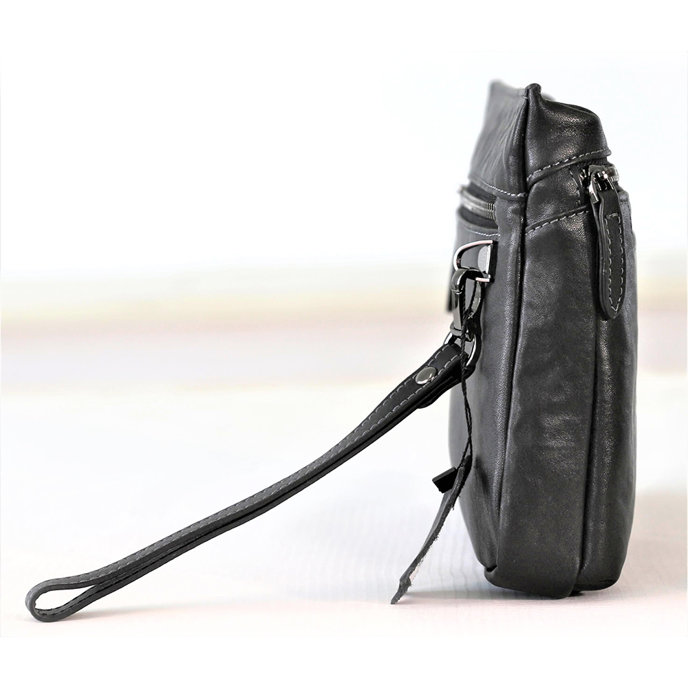 Leather Wristlet Clutch Wallet Purse Envelope Style Handbag