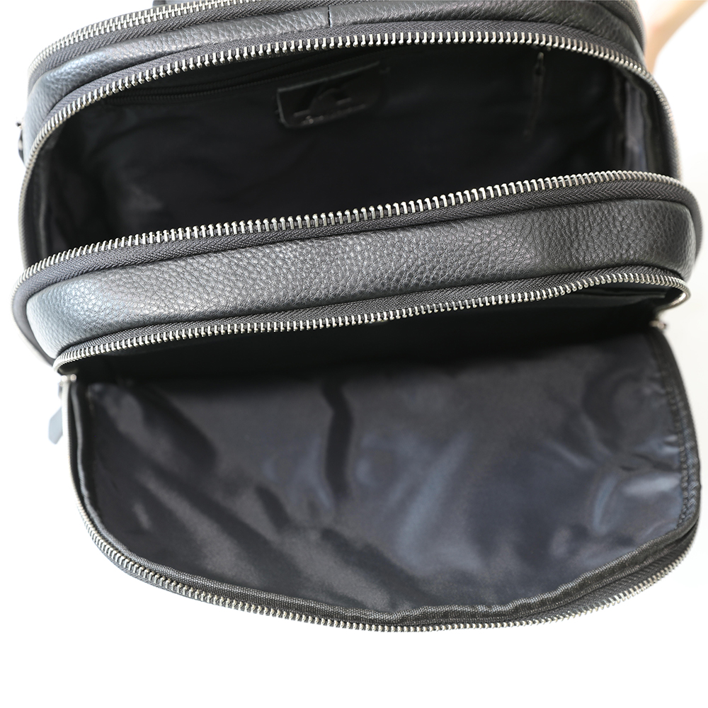 Full Grain Cow Leather Black Backpack