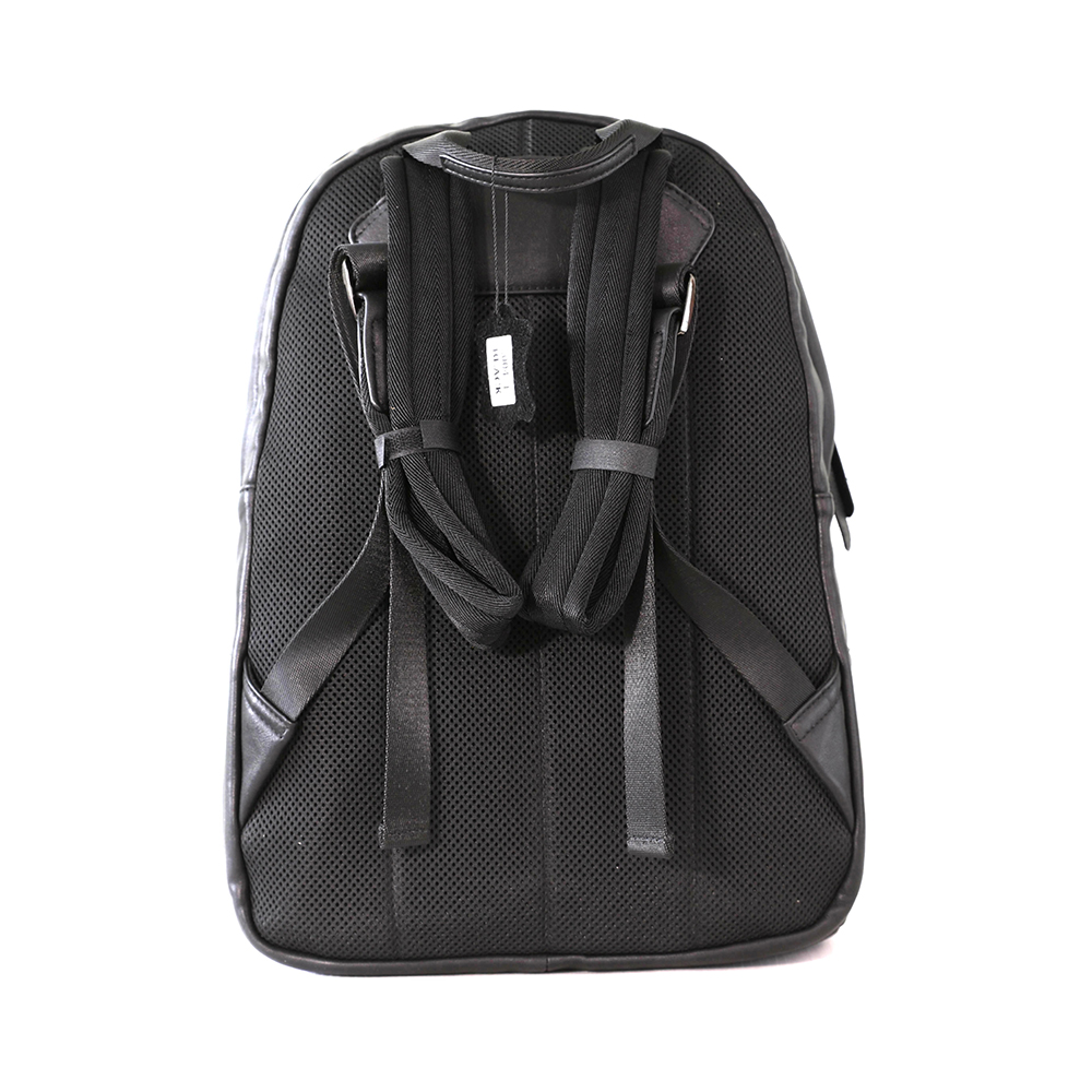Soft Leather Multi Compartment Backpack Black