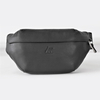 Genuine Leather Designer Travel Fanny Pack with Waist Belt Black