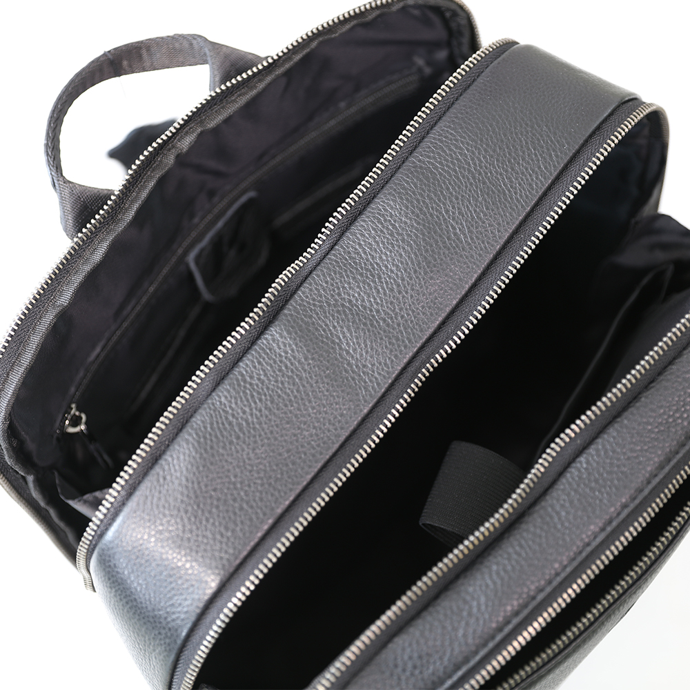 Fashion Design Leather Backpack with Multi Zip