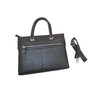 Black Custom Slim Executive Travel Bag Handbag Messager Bag Men's Genuine Leather Business Laptop Briefcase