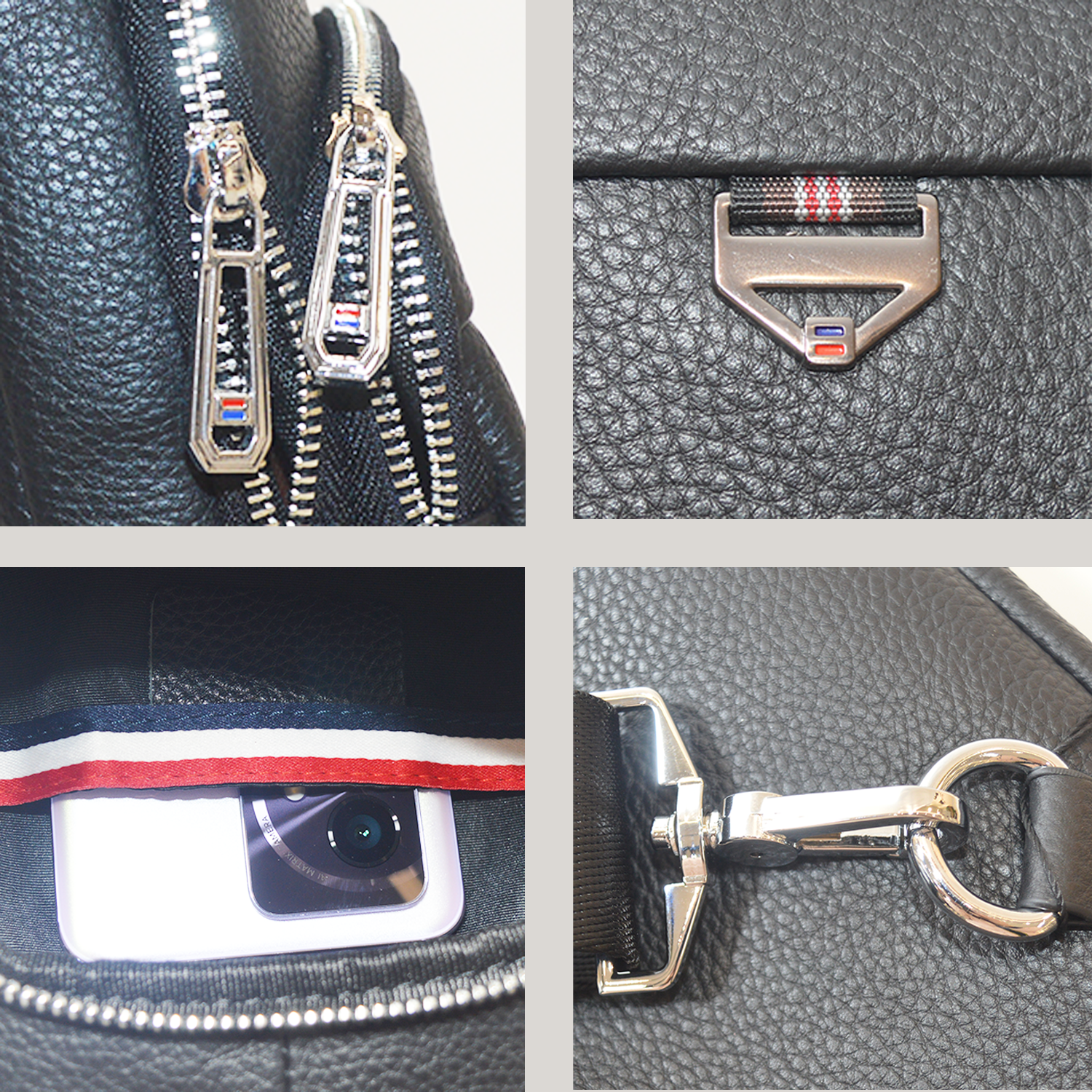Small Crossbody Sling Bag for Women and Men Trendy Fanny Packs Genuine Leather Crossbody Chest Bag for Travel Sport Camping