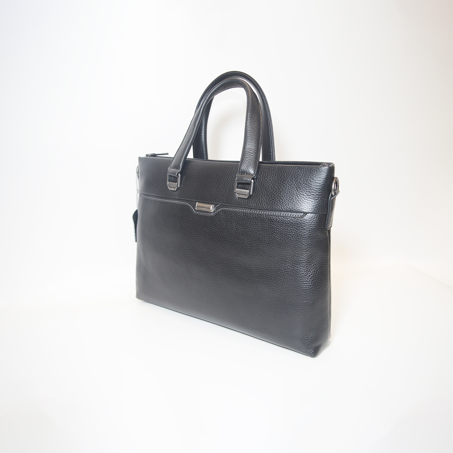 Minimalist Genuine Leather Crossbody Shoulder Bags Briefcase Business Laptop Bag with Adjustable Strap