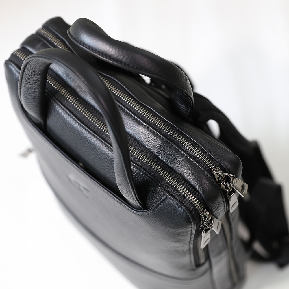 Black Business Laptop Backpack with Long Handle