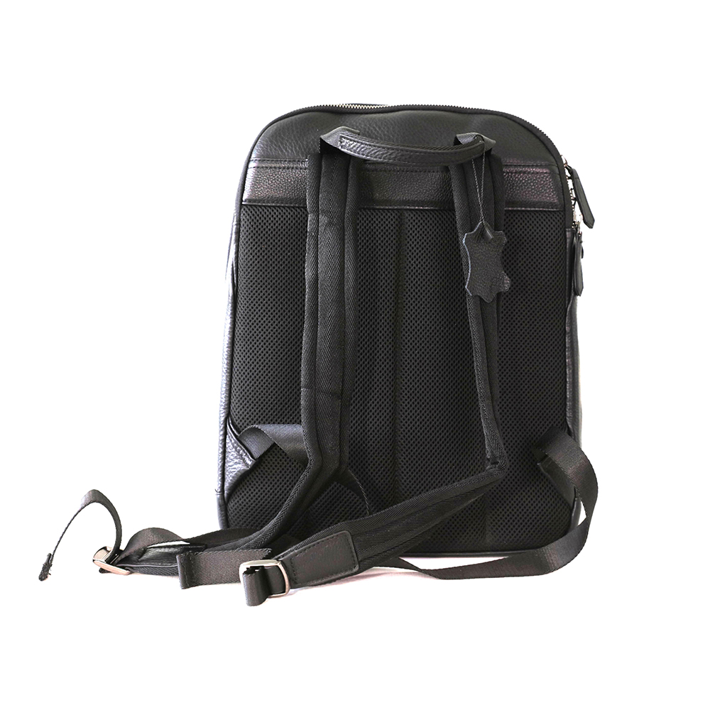 Full Grain Cow Leather Black Backpack