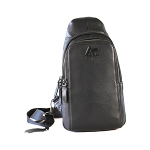 Men's Genuine Leather Sling Bag Chest Shoulder Daypack Waterproof Crossbody Bag