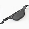 Genuine Leather Designer Travel Fanny Pack with Waist Belt Black