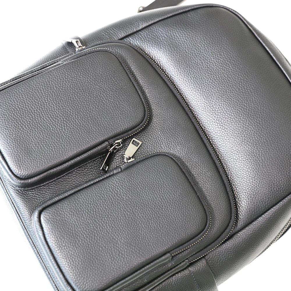 Soft Leather Multi Pockets Large Capacity Backpack
