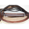 Leather Unisex Crossbody Bag Brown