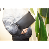 Mens Leather Clutch Purse Bag Versatile Business Wallet Magnetic Snap Clutch Phone Holder Handbag