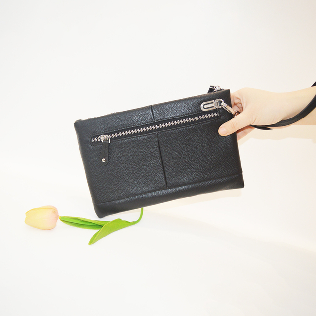 Men Clutch Bag Long Wallet Purse Card Holder Case Business Clutch Handbag with Pocket and Card Slots 