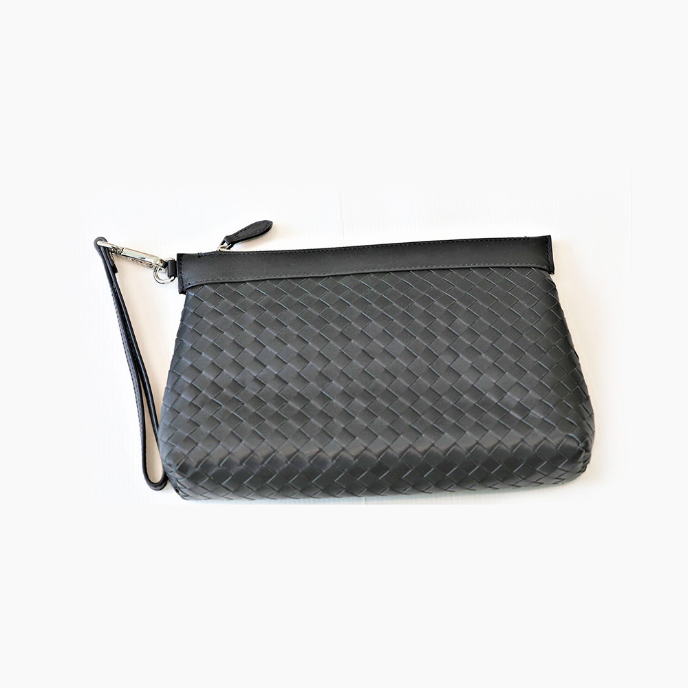 Soft Genuine Leather Weave Handbag Purse Wrist Bag Work Shopping Travel Daily