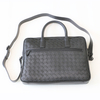 Napa Head Layer Genuine Leather Woven Briefcase Bag with Purse Suits