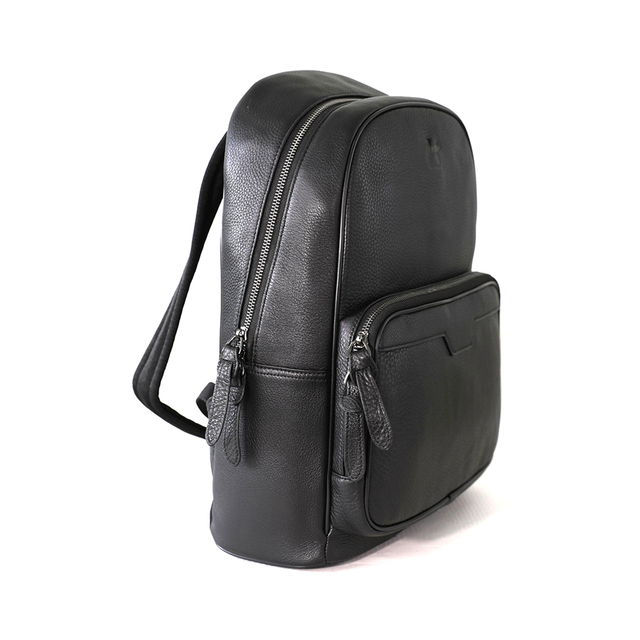 Soft Leather Multi Compartment Backpack with Zip