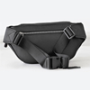 Genuine Leather Designer Travel Fanny Pack with Waist Belt Black